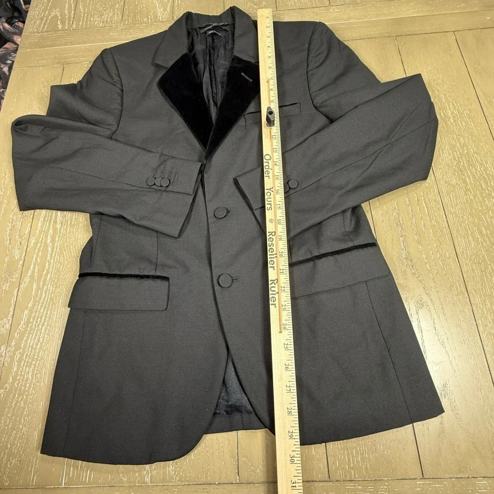 Marc Jacobs Tuxedo Jacket Mens 48 Black Velvet Trim Blazer Made‎ In Italy